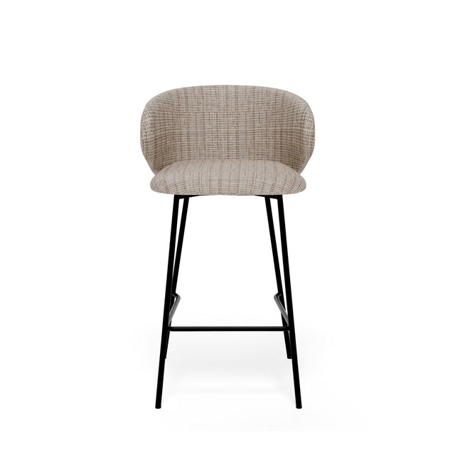 Marc white/black high stool