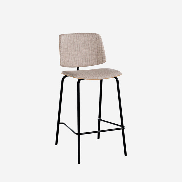 Marc white/black high stool