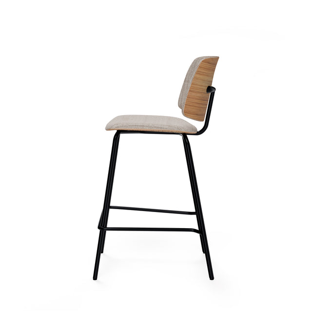 Marc white/black high stool