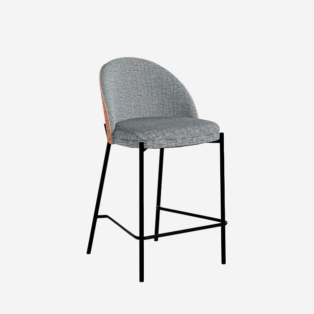 Marc white/black high stool