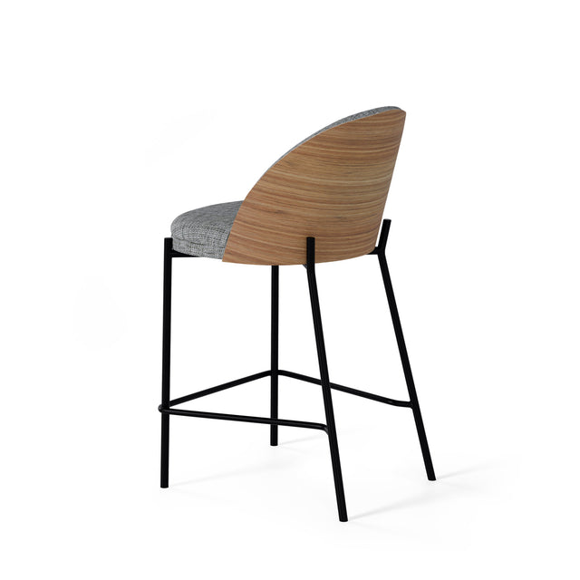 Marc white/black high stool