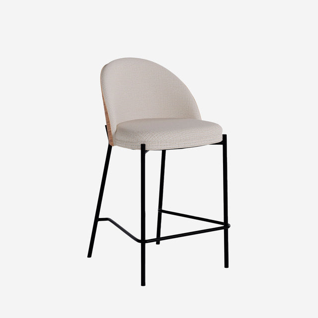 Marc white/black high stool