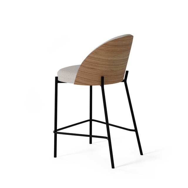 Marc white/black high stool