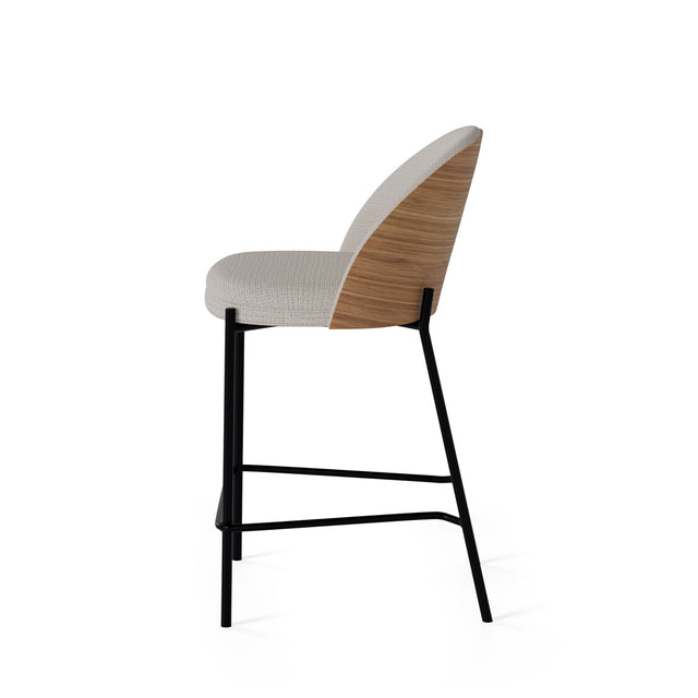 Marc white/black high stool