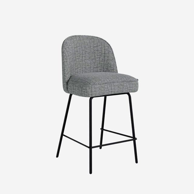 Marc white/black high stool