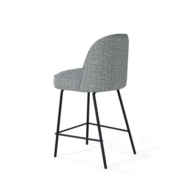 Marc white/black high stool