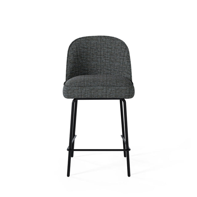 Marc white/black high stool