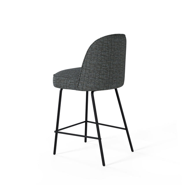 Marc white/black high stool