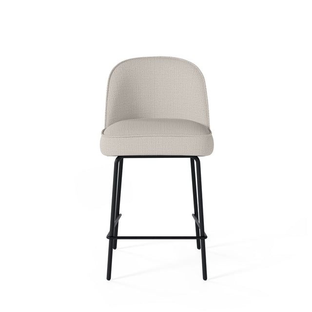 Marc white/black high stool