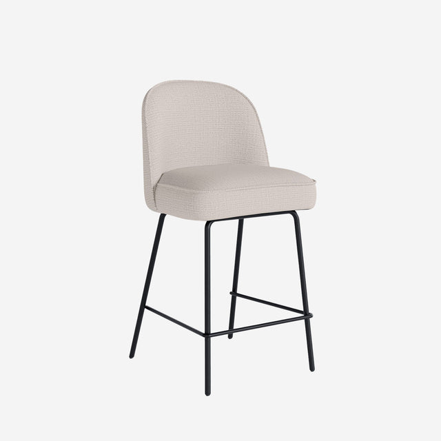 Marc white/black high stool