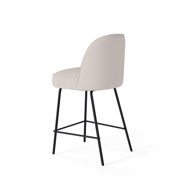 Marc white/black high stool