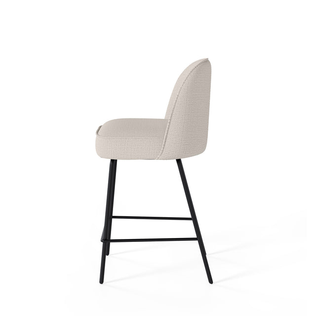 Marc white/black high stool