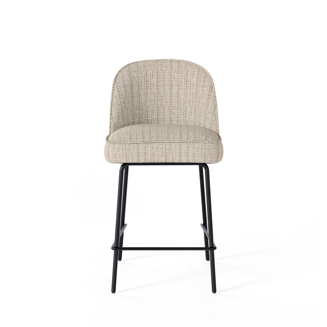 Marc white/black high stool