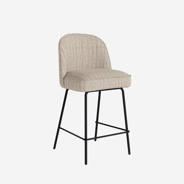 Marc white/black high stool