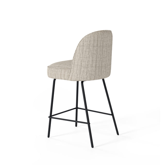 Marc white/black high stool