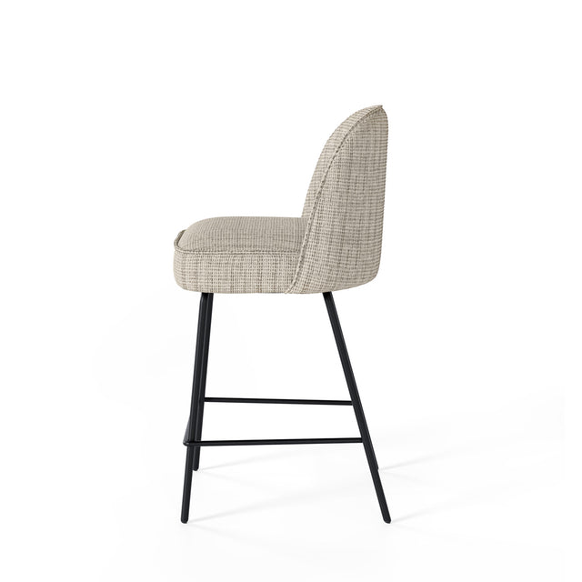 Marc white/black high stool