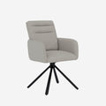 Silla Giratoria 180º Lina Gris Claro con acabado gris vista principal de estilo nórdico