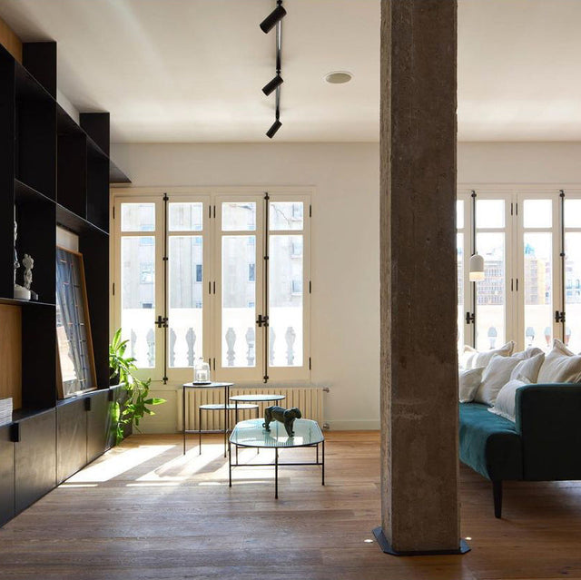 Mesa de Centro Ovalada Nix 120 Vidrio & Negro