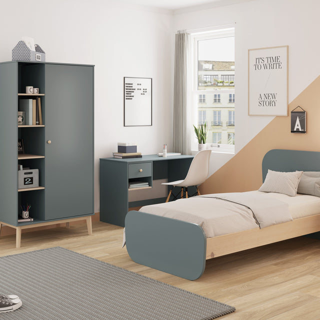 Escritorio Infantil Rectangular Esteban 110 Verde Kaki