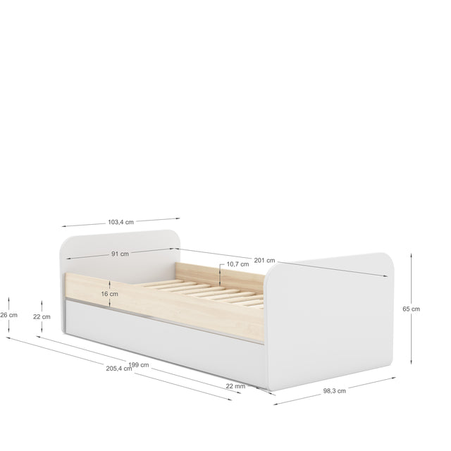 Dani White Bunk Bed 90x190cm