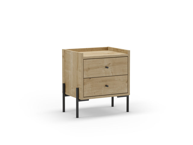 White Nightstand 2 Drawers