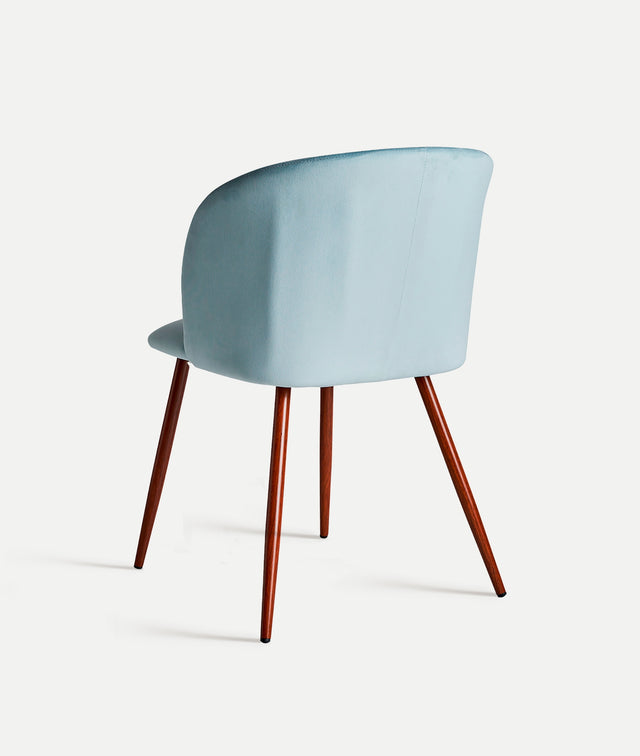 Silla Tapizada Lula Terciopelo Azul