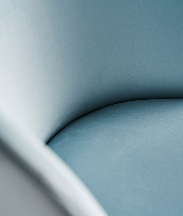 Silla Tapizada Lula Terciopelo Azul