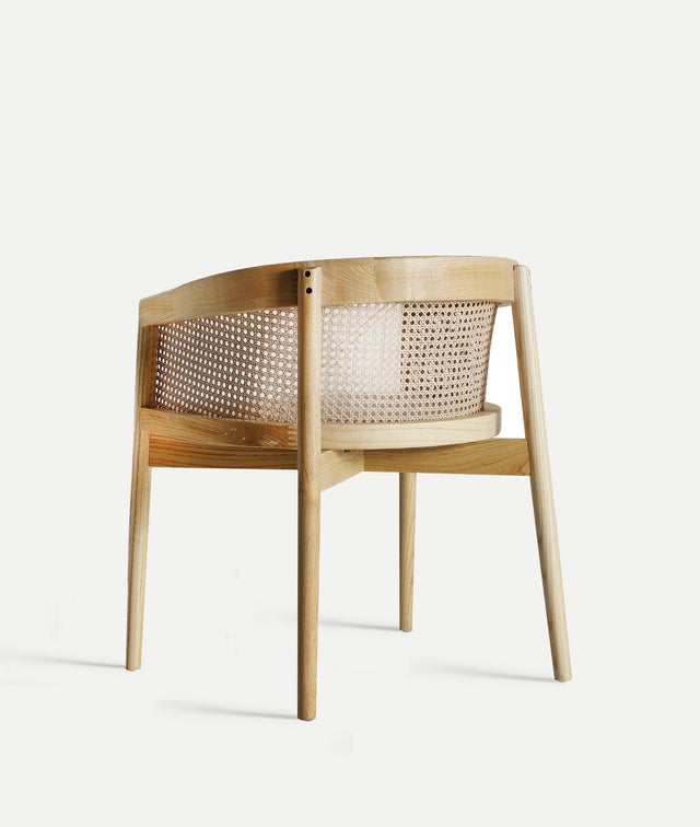 Silla Tapizada Vikan Olmo & Ratán