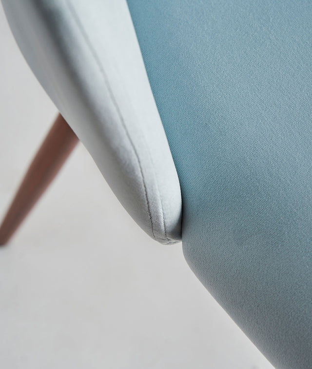 Silla Tapizada Lula Terciopelo Azul