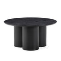 Mesa de centro redonda Lua 80 cm Negro, vista frontal
