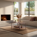Mesa de centro rectangular Beatrix 90 cm Terracota, en ambiente de salón