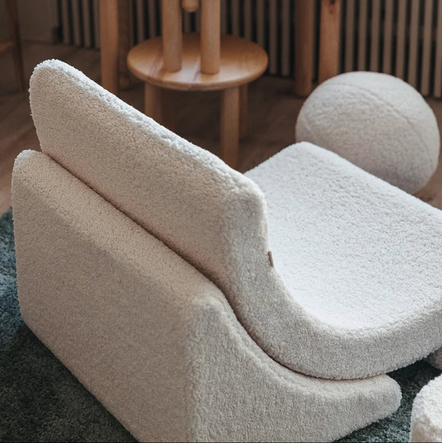 Silla de luna blanca crema