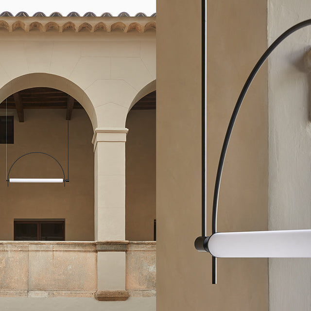 Lámpara Colgante Arc Oro Mate