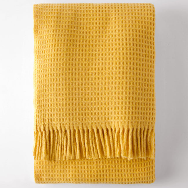 Manta Basics Waffle Mostaza