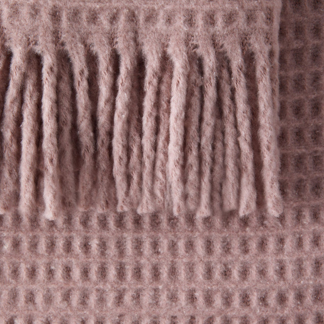 Manta Basics Waffle Rosa Polvo