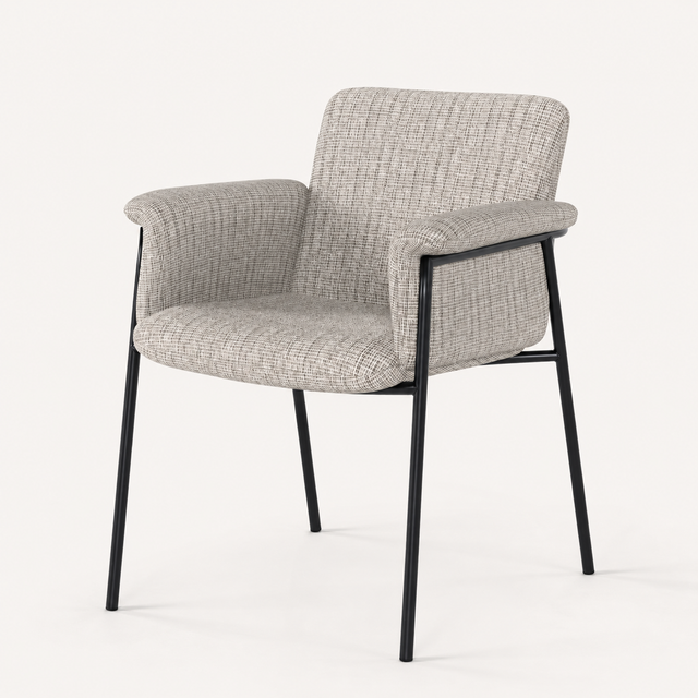 Silla de Comedor Carolyn Con Brazos Taupe