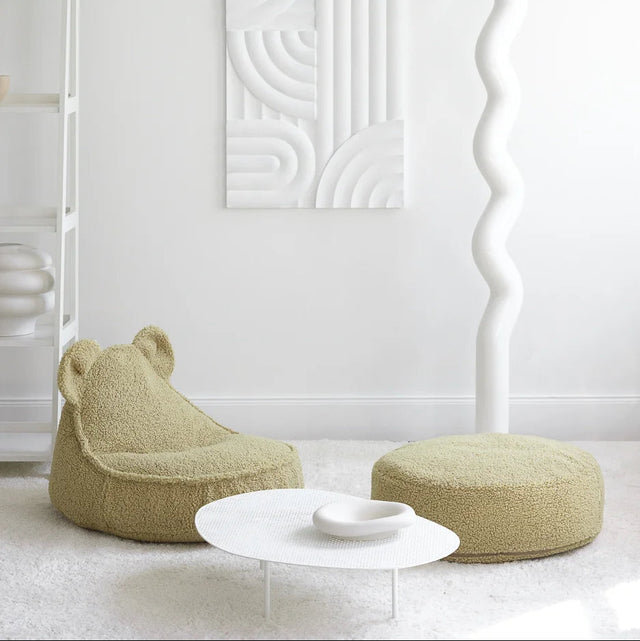 Matcha Bear Beanbag y otoman set