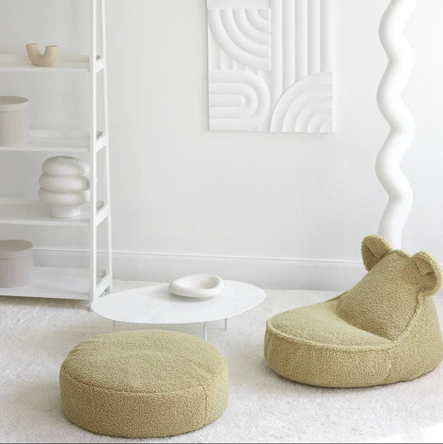 Matcha Bear Beanbag y otoman set