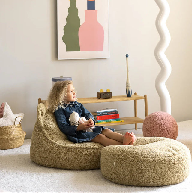 Matcha Bear Beanbag y otoman set