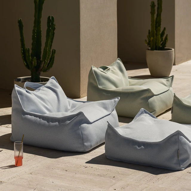 Azure Outdoor cuadrado otomano