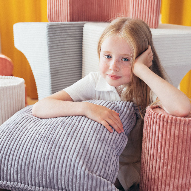 Cojín de bloque azul de arándanos