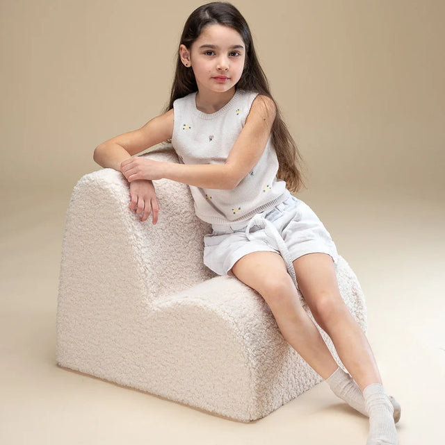 Silla de nube blanca crema