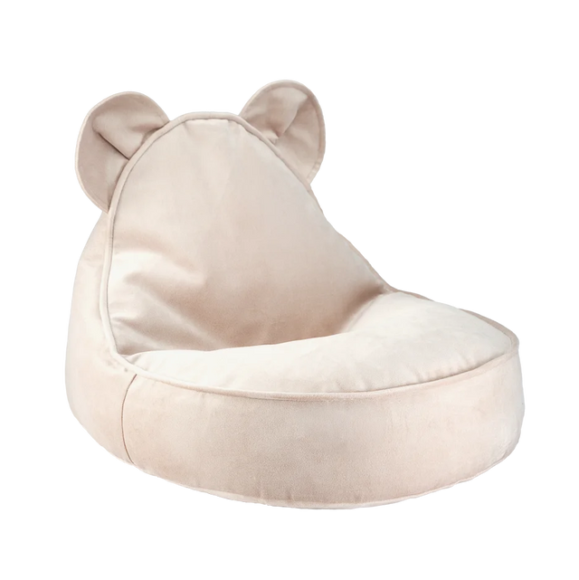 Bolsillo de frijoles de oso beige polvoriento