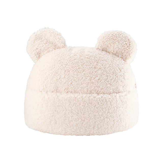 Bolsa de peluche blanca crema