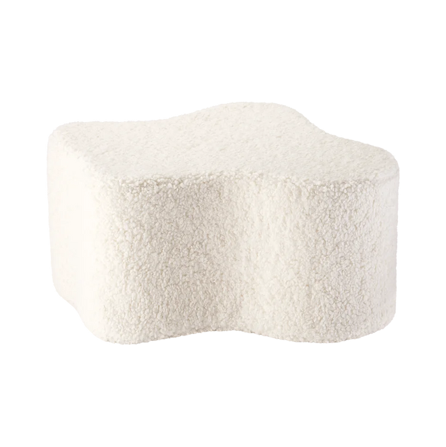Pouffe de nube blanca crema