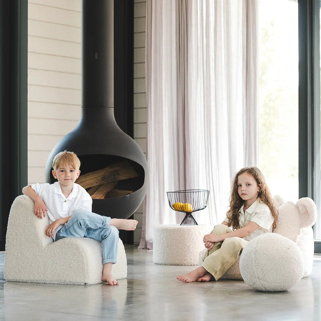 Silla de nube blanca crema