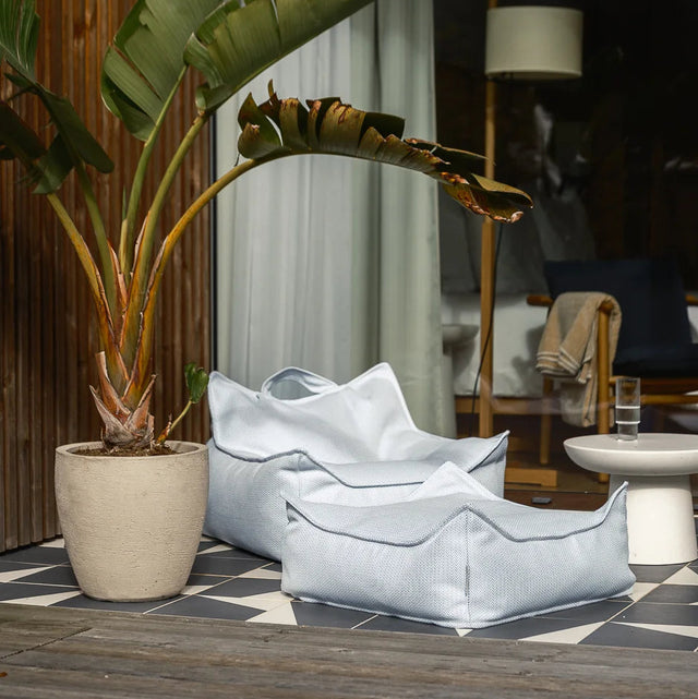 Azure Outdoor cuadrado otomano