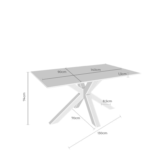 Mesa de Comedor Joyce Creta Metal | detalle de diseño | Somcasa Vlc | 00MS214667 | imagen 3