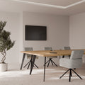 Mesa de Comedor Randy Fija Roble y Metal | vista principal | Somcasa Vlc | 00MS215414