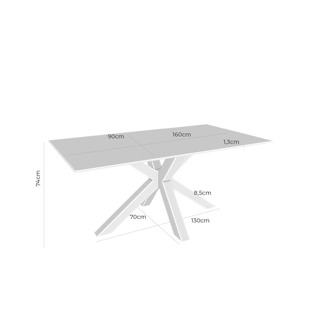 Mesa de Comedor Joyce Creta Metal | detalle de diseño | Somcasa Vlc | 00MS214767 | imagen 3
